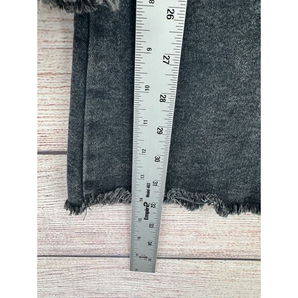 Entro Button Fly Skinny Super Flare Jeans Women's Size Small Black - Picture 11 of 14